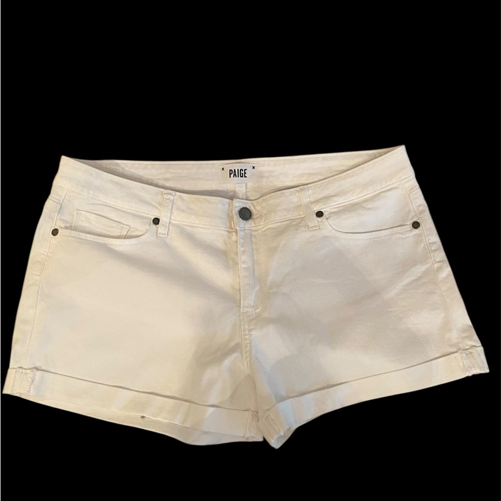 Paige Women's White Denim Jimmy Jimmy Shorts Size 31. BNWOT